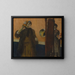Bij de hoedenmakers - Edgar Degas — ingelijst kunstwerk aan de muur