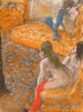 Wachtende klant - Edgar Degas — weergave van het kunstwerk