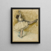 Danser die zich uitstrekt aan de barre - Edgar Degas — ingelijst kunstwerk aan de muur