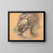 Danseuse die haar schoen aanpast - Edgar Degas — ingelijst kunstwerk aan de muur