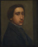 Degas in een zwarte jas - Edgar Degas — weergave van het kunstwerk