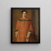 Meisje in rood - Edgar Degas — ingelijst kunstwerk aan de muur