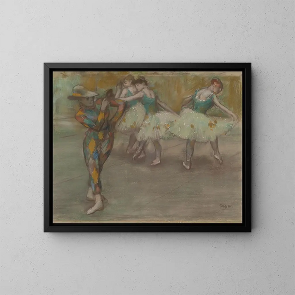 Danse d'Arlequin - Edgar Degas — ingelijst kunstwerk aan de muur