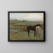 van paarden op een weide - Edgar Degas — ingelijst kunstwerk aan de muur