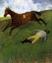 Jockey blessé - Edgar Degas — weergave van het kunstwerk