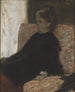 Dame in het zwart - Edgar Degas — weergave van het kunstwerk