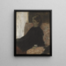 Dame in het zwart - Edgar Degas — ingelijst kunstwerk aan de muur