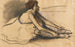 Het rusten van de danseres - Edgar Degas — weergave van het kunstwerk