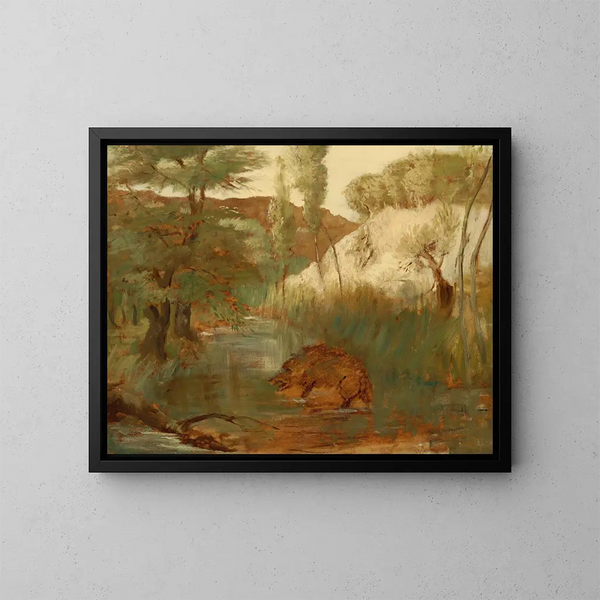 Het Zwijn - Edgar Degas — ingelijst kunstwerk aan de muur