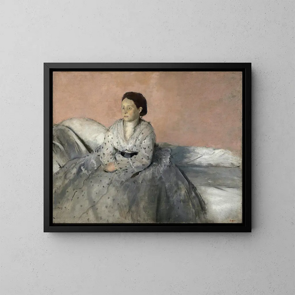 Madame Ren de Gas - Edgar Degas — ingelijst kunstwerk aan de muur