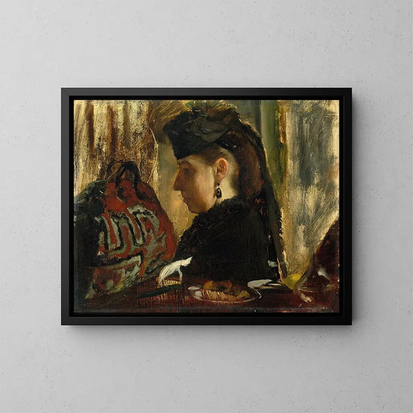 Marie Dihau 1843-1935 - Edgar Degas — ingelijst kunstwerk aan de muur