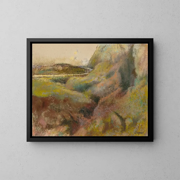 Landschap - Edgar Degas — ingelijst kunstwerk aan de muur