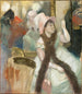 Portret naar een gemaskerd bal Portret van Madame Dietz-Monnin - Edgar Degas — weergave van het kunstwerk