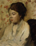 Portret van een jonge vrouw - Edgar Degas — weergave van het kunstwerk