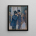 Portretten aan de Beurs (Casconflict) - Edgar Degas — ingelijst kunstwerk aan de muur