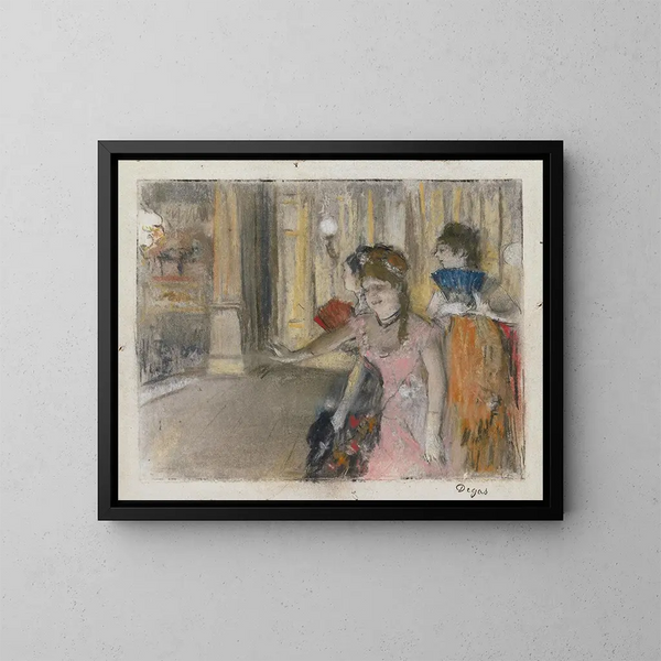 Zangers op het podium - Edgar Degas — ingelijst kunstwerk aan de muur