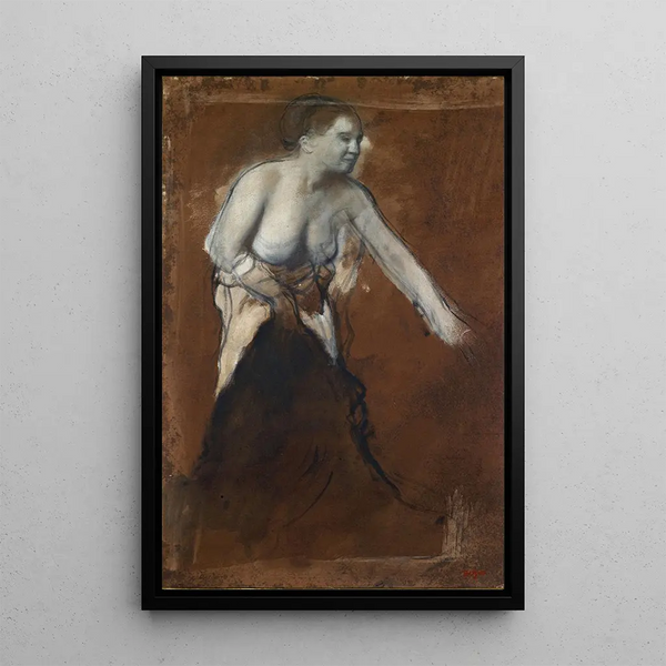 Edgar Degas - Standing Female Figure with Bared Torso Young Woman at Her Toilette.webp