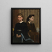 De zussen Bellelli Giovanna en Giuliana Bellelli - Edgar Degas — ingelijst kunstwerk aan de muur