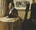 De cellist Pilet - Edgar Degas — weergave van het kunstwerk