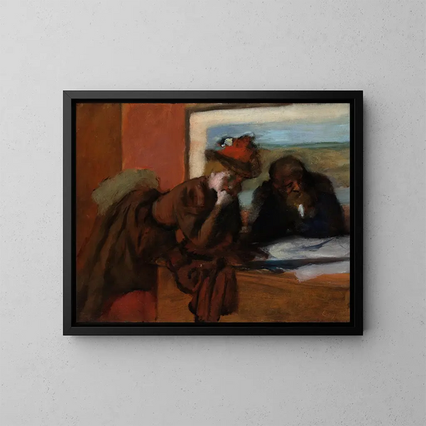 La Conversation - Edgar Degas — ingelijst kunstwerk aan de muur