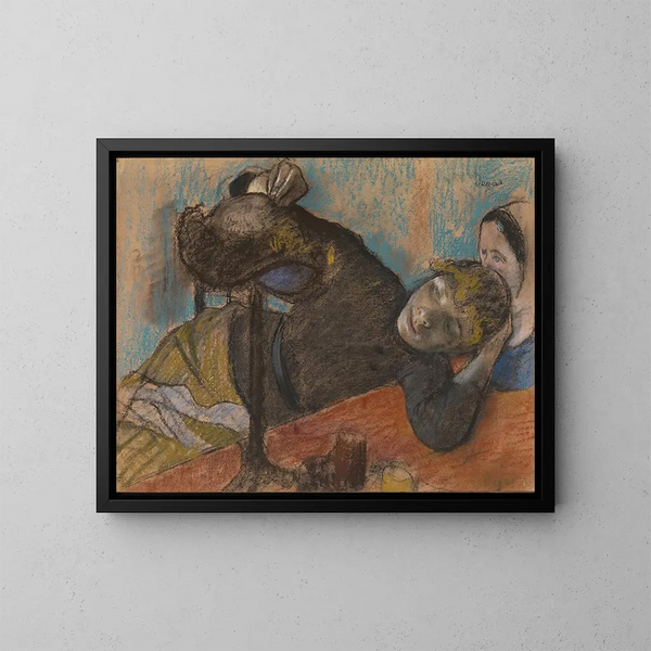 La modiste - Edgar Degas — ingelijst kunstwerk aan de muur