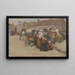 Marché à Étaples - Edgard Farasyn — ingelijst kunstwerk aan de muur