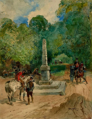 Edmond Morin - La promenade au Pr Catelan la croix Catelan.webp