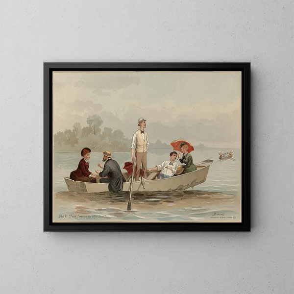Scene of navigation - Edmund Birckhead Bensell — framed artwork on a wall