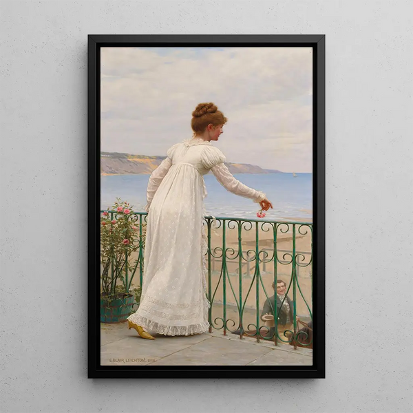 A Favor - Edmund Blair Leighton — framed artwork on a wall