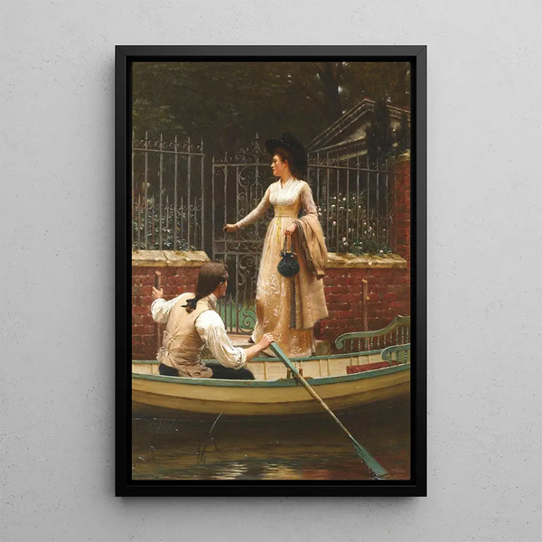 L'Enlèvement - Edmund Blair Leighton — framed artwork on a wall