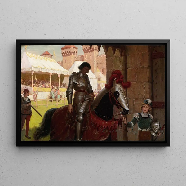 Vaincu - Edmund Blair Leighton — framed artwork on a wall