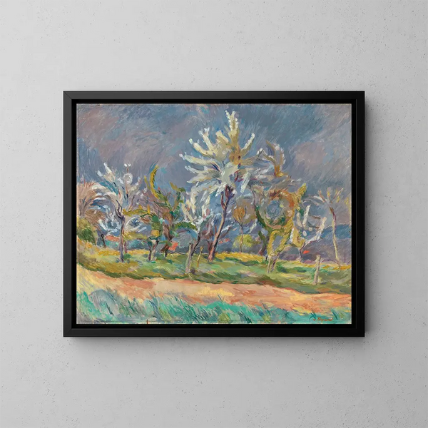 Spring Landscape - Edmund Conrad Ferdinand von Freyhold — framed artwork on a wall