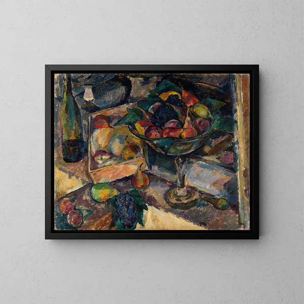 Still life with window - Edmund Conrad Ferdinand von Freyhold — framed artwork on a wall