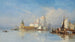 La Dogana et Santa Maria della Salute, Venise - Edmund Gustavus Muller — weergave van het kunstwerk