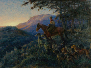 Edmund Henry Osthaus - Enjoying Sunset After A Long Days Hunt.webp