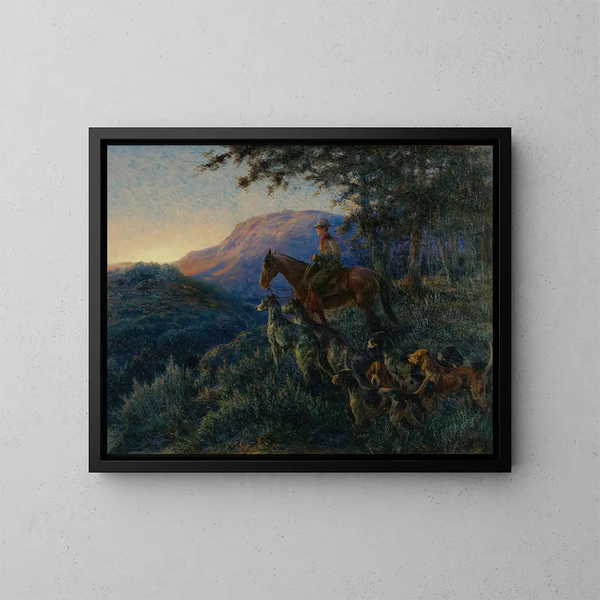 enjoying the sunset after a long day of hunting - Edmund Henry Osthaus — framed artwork on a wall