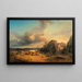 Dieren in het landschap - Edmund Mahlknecht — ingelijst kunstwerk aan de muur