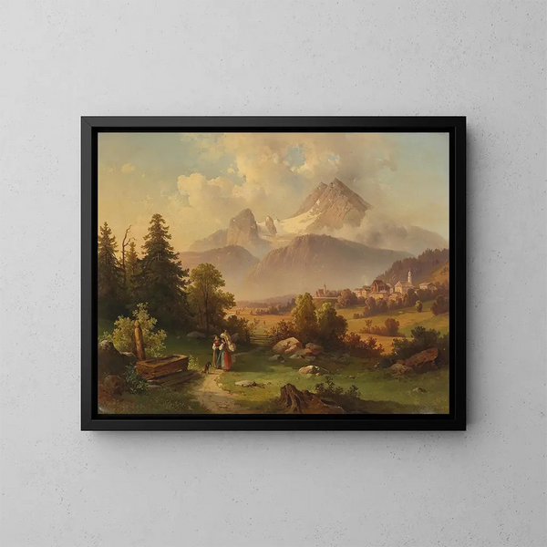Vue du Watzmann - Edmund Mahlknecht — framed artwork on a wall