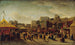 Feestplein Place Saint-Pierre Montmartre in 1861 - Édouard Hubert — weergave van het kunstwerk