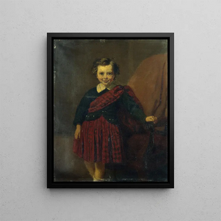 Edouard Moyse - Portrait de petit garon Maurice Coblence en costume cossais.webp