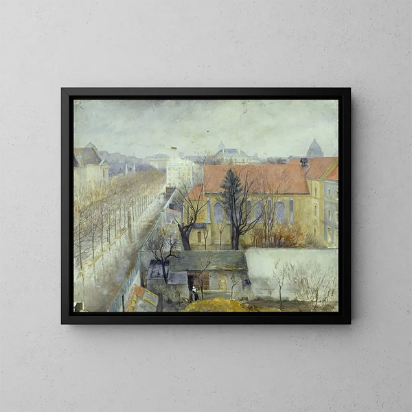 The House of Refuge of the Good Shepherd seen from Denfert-Rochereau Square - Édouard Zawiski — framed artwork on a wall