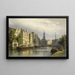 Het Singel in Amsterdam, uitzicht op de Munthof - Eduard Alexander Hilverdink — ingelijst kunstwerk aan de muur