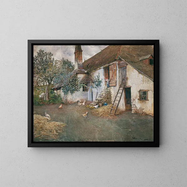 the Farm in Lower Austria - Eduard Ameseder — framed artwork on a wall