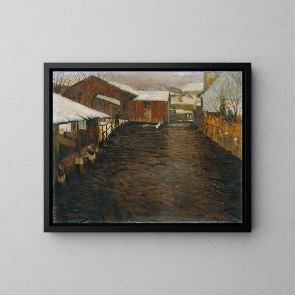 Winter Painting - Eduard Ameseder — framed artwork on a wall