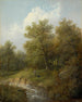 Bergstroom met een visser - Eduard Böhm — weergave van het kunstwerk