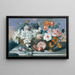 Bloemen en vruchten - Eduard Hirschler — ingelijst kunstwerk aan de muur