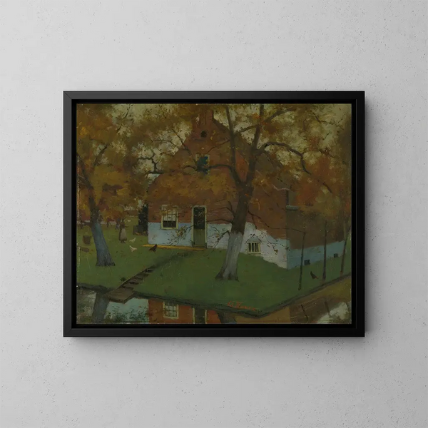 the Farm in North Holland Province - Eduard Karsen — framed artwork on a wall