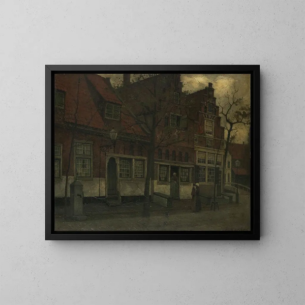Houses on Breedstraat in Enkhuizen - Eduard Karsen — framed artwork on a wall