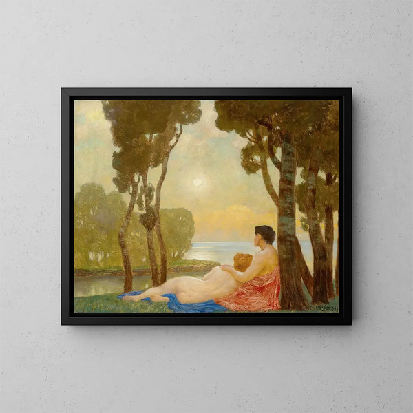 Night of the Full Moon - Eduard Kasparides — framed artwork on a wall