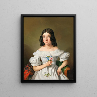 Eduard Klieber - Portrait of a Girl with Rose.webp